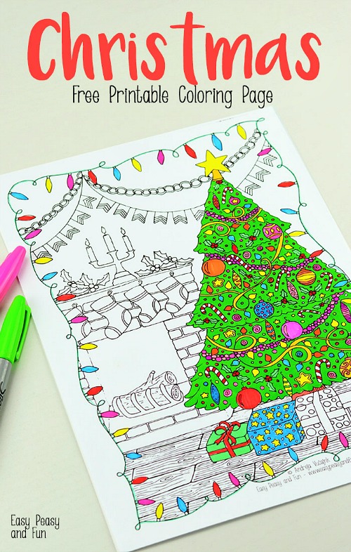 Christmas Tree Coloring Page Printable