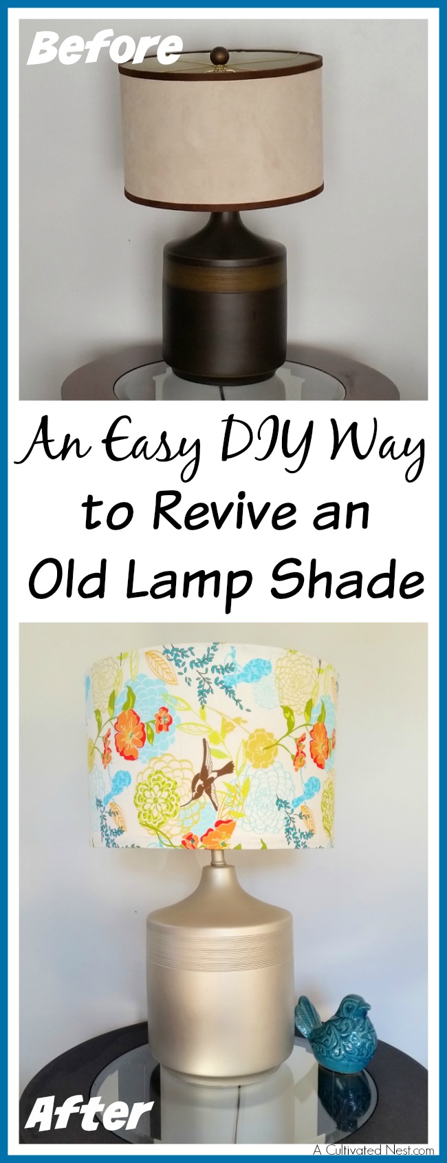 An Easy DIY Way to Revive an Old Lamp Shade