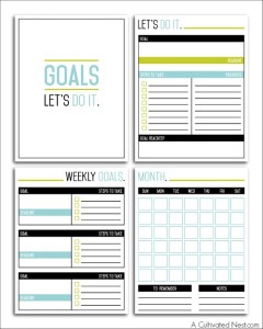 New Year's Resolution Printable Goal Sheets