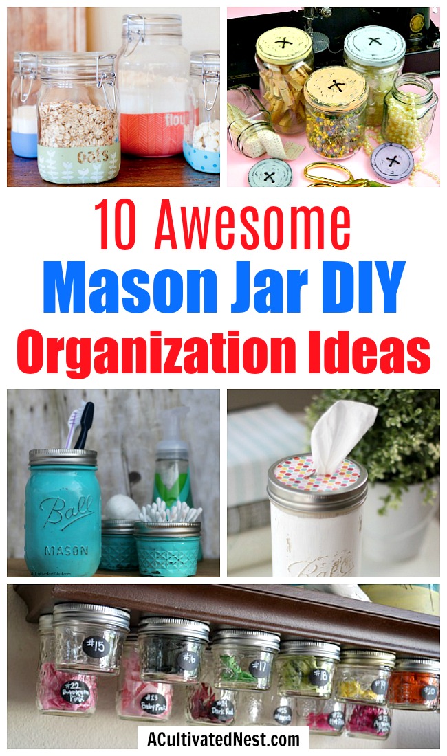 Mason Jar Organization in the Kitchen