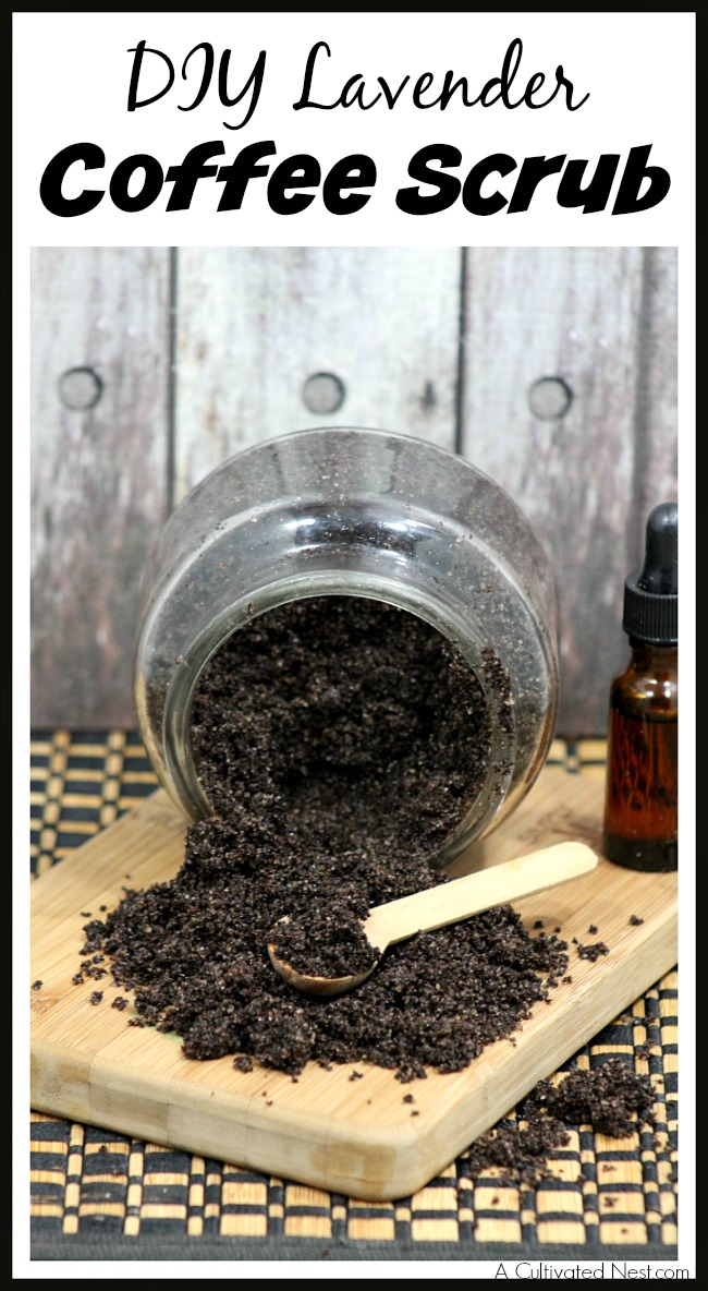 This DIY lavender coffee scrub will leave your skin healthy, smooth, and soft, and it smells great!