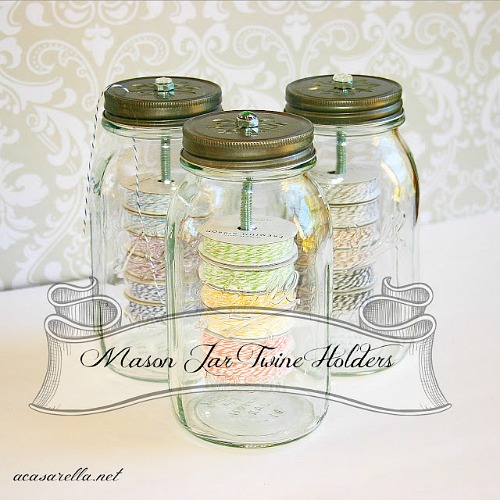 15 Clever Mason Jar Organization Ideas - Mason jars make great organization tools! If you need to organize your home, check out these 15 clever Mason jar organization ideas! | #ACultivatedNest