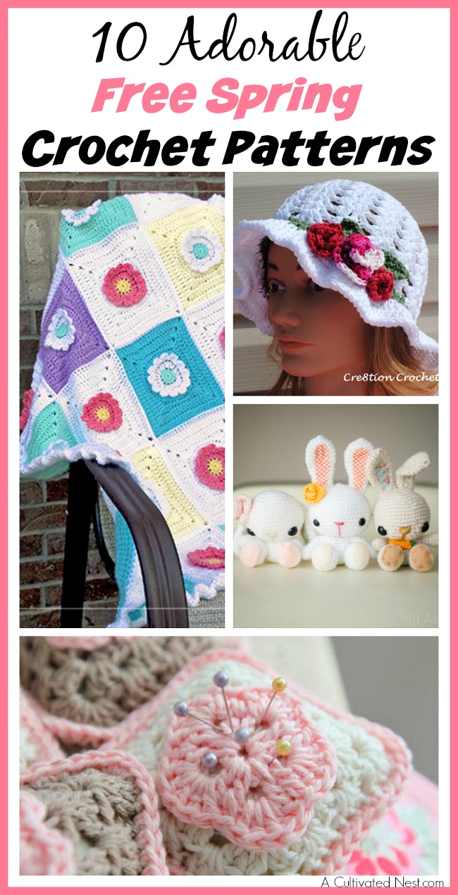 If you know how to crochet, you can make so many cute things! Try out your crochet skills on one of these 10 adorable free spring crochet patterns!