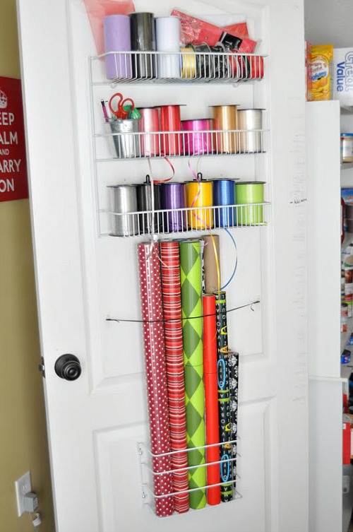 Inner Door Gift Wrap Organizer