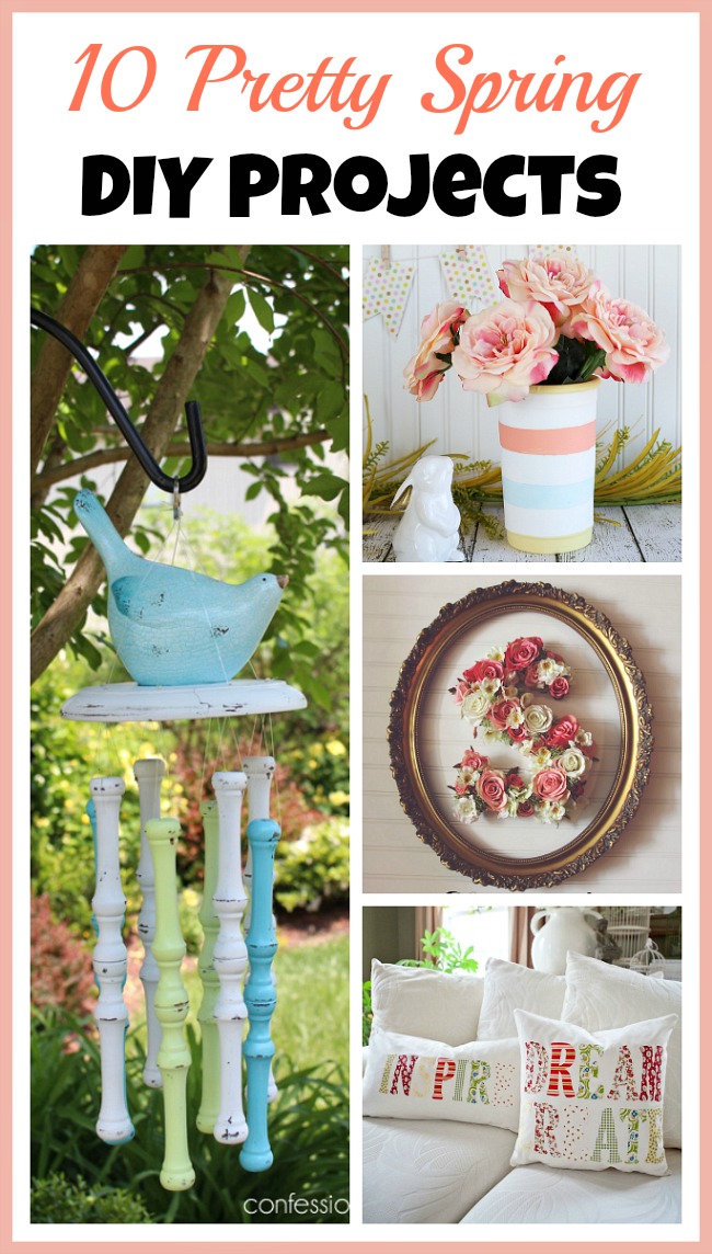 If you're tired of your old spring decor, you can easily make new decorations for very little cost! Check out these pretty spring DIY projects for ideas!