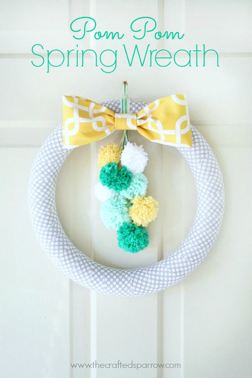 Pom Pom Spring Wreath