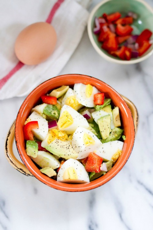 Hard Boiled Egg and Avocado Bowl