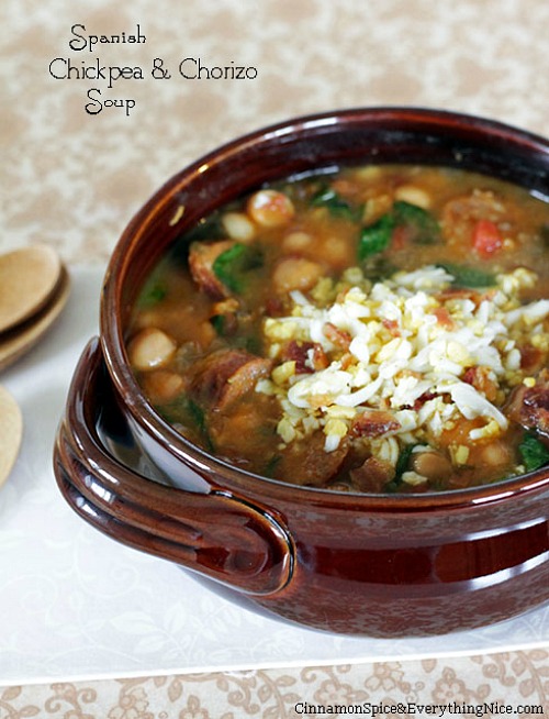 Spanish Chickpea and Chorizo Soup