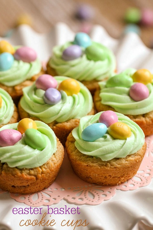 Easter Basket Cookie Cups