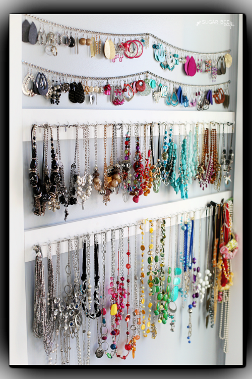 14 Handy DIY Jewelry Organizer Ideas- Easily organize your jewelry in a beautiful way with these handy DIY jewelry organizer ideas! | jewelry storage solutions, #organizationTips #organizing #jewlery #jewleryOrganization #ACultivatedNest