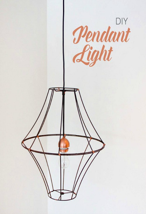 12 Creative Homemade Lamps- Making your own lamp is easy, inexpensive, and a great way to update your décor! Take a look at these 12 DIY lamp projects for inspiration! | #diy #diyProject #diyLamp #diyDecor #ACultivatedNest