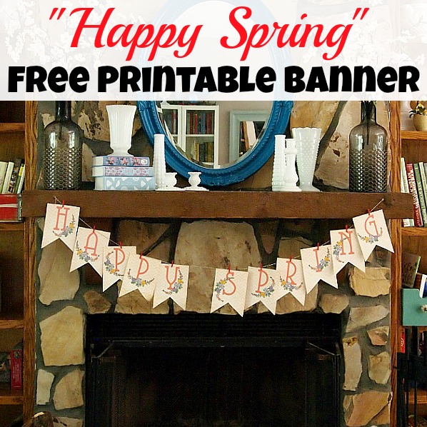  Happy Spring Free Printable Banner