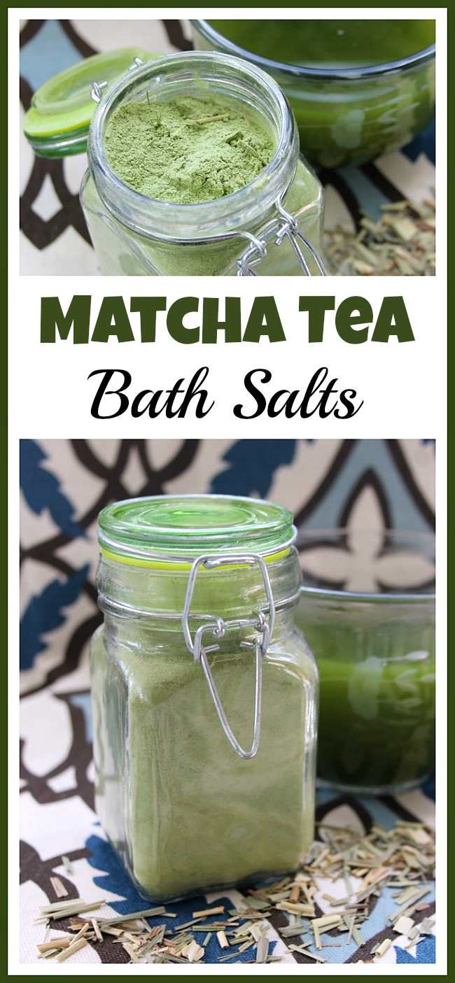 If you've been feeling stressed lately, then you need to soak in a relaxing bath! To make your bath more relaxing, make some homemade Matcha tea bath salts!