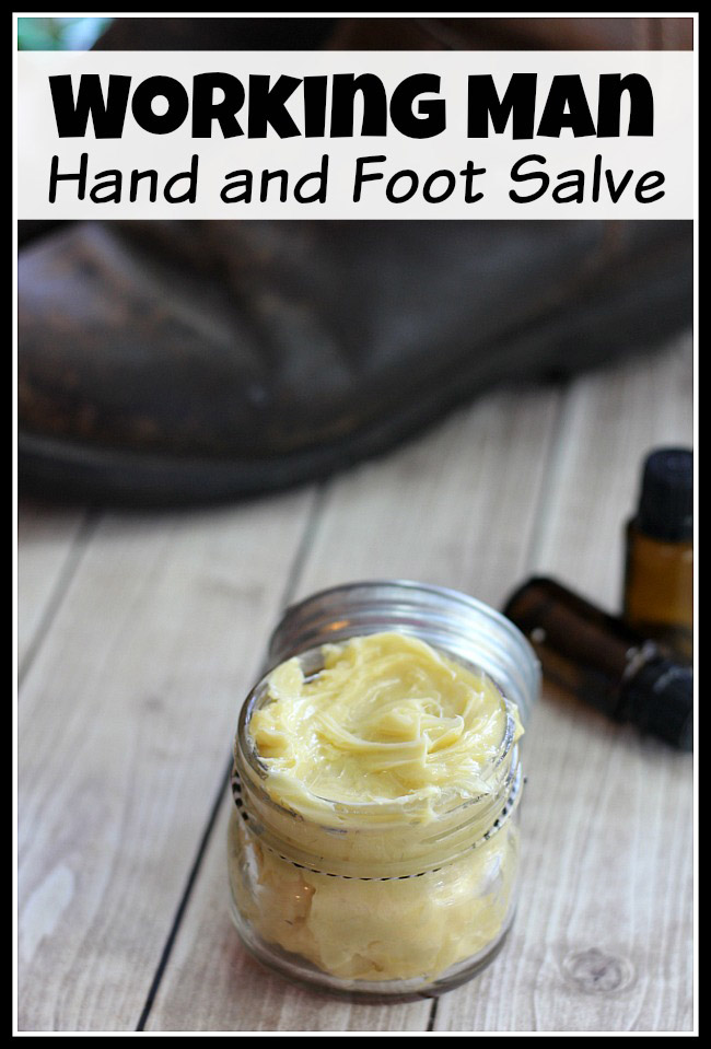 If you or someone in your life often suffers from dry, tired hands and feet, then you have to whip up this hand and foot salve! It makes a great gift, too!