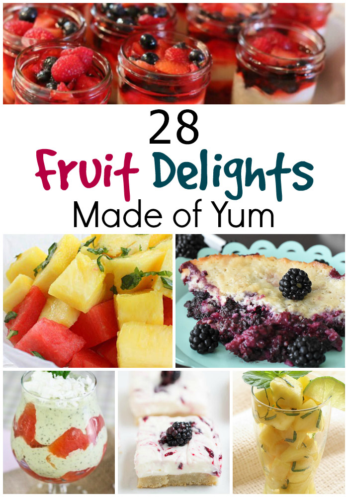 28 Delightful Fruit Recipes- Fresh summer fruit is yummy all on its own, but it is also perfect for creating healthy, delicious recipes. So celebrate the season and try one of these mouthwatering Fruit Recipes!