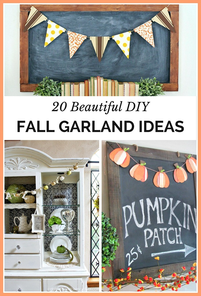 Beautiful DIY Fall Garland Ideas - This year I decided to add some DIY Fall Garlands to my home. I found so many beautiful ideas from around the web that I can't wait to share them with you! From washi tape garlands, leaf garlands, mini pumpkin garlands, crochet garlands and more, these garlands will add a festive flair to your home!