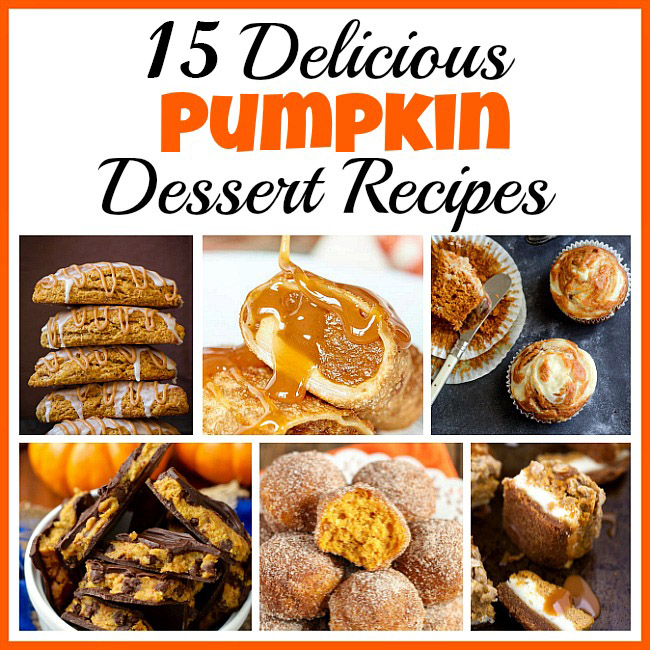 15 Delicious Pumpkin Dessert Recipes- Not only are pumpkins full of healthy nutrients, but they're also really tasty! This fall, try some of these pumpkin dessert recipes! | #dessert #pumpkin #recipes #pumpkinRecipes #ACultivatedNest