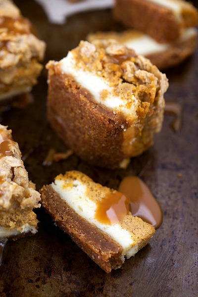 Pumpkin Caramel Cheesecake Bars with a Streusel Topping- Not only are pumpkins full of healthy nutrients, but they're also really tasty! This fall, try some of these pumpkin dessert recipes! | #dessert #pumpkin #recipes #pumpkinRecipes #ACultivatedNest