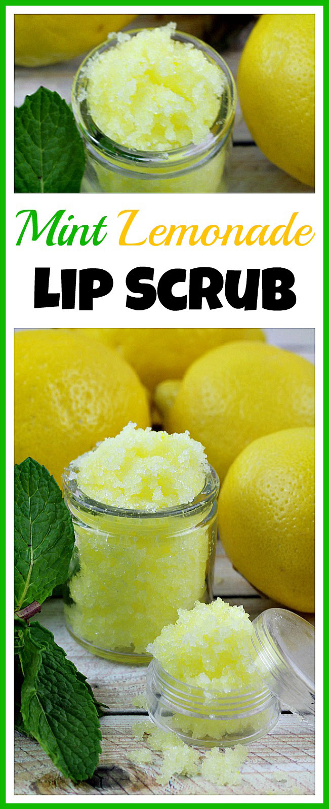 If you want smooth, healthy, beautiful lips, you should be using a lip scrub! Follow my easy tutorial to make this refreshing mint lemonade lip scrub!