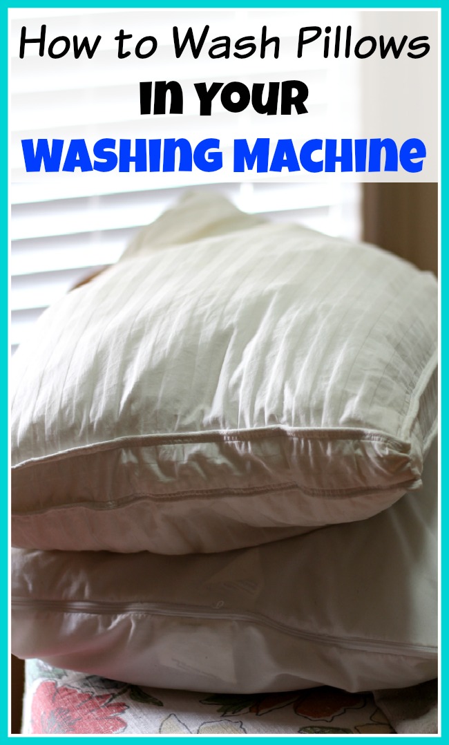Don't throw out old, dirty pillows, clean them instead! Here's how to wash pillows in your washing machine (and dry them in your dryer)!