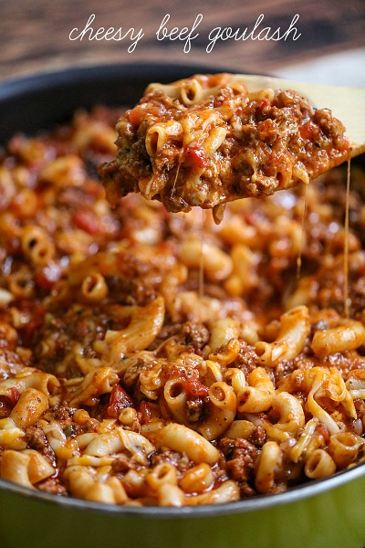 10 Old Fashioned Frugal Recipes from Grandma- Cheesy Beef Goulash. If you want to save money, then you should try to reduce your grocery budget. To do this easily, start eating some of these old fashioned frugal recipes!