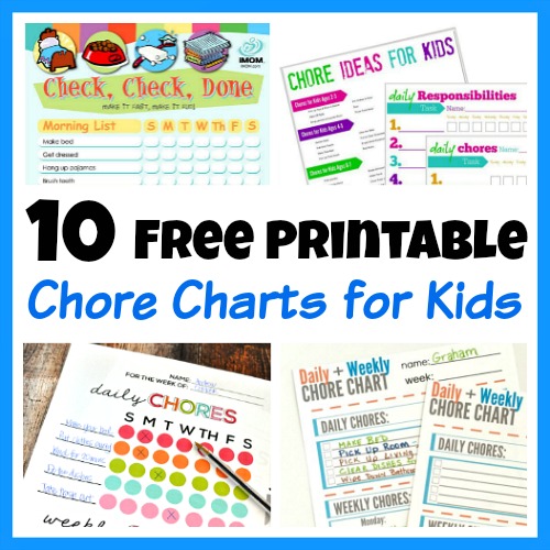 Printable Chore Chart For 4 Year Old