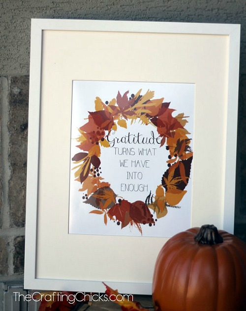 20 Pretty Free Fall Printables- A fun and frugal way to update your home's décor for fall is with free printables! This set even includes Thanksgiving and Halloween free printables, too! | #fall #Halloween #Thanksgiving #freePrintables #ACultivatedNest