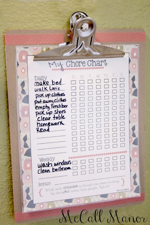 chore for printable old 7 year chart Charts for 10 Kids Free Printable Chore