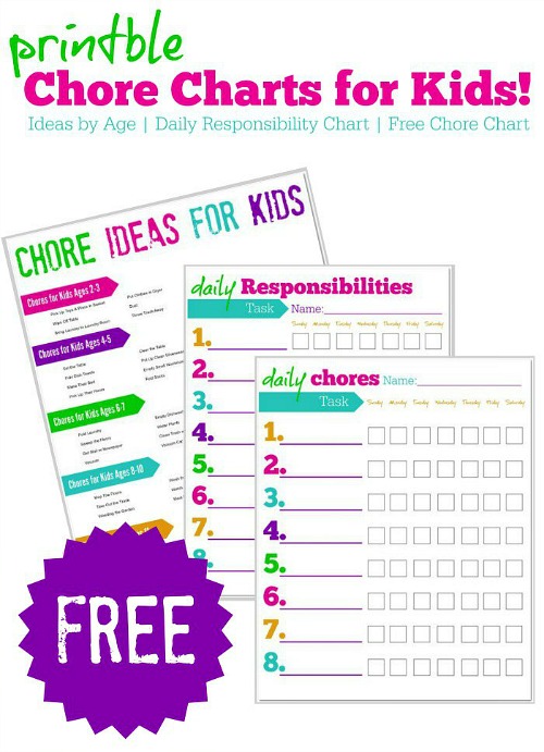 10 Free Printable Chore Charts - iMOM