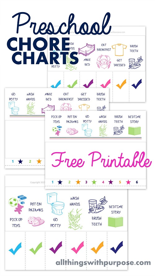 Free Printable Chore Chart For 5 Year Old