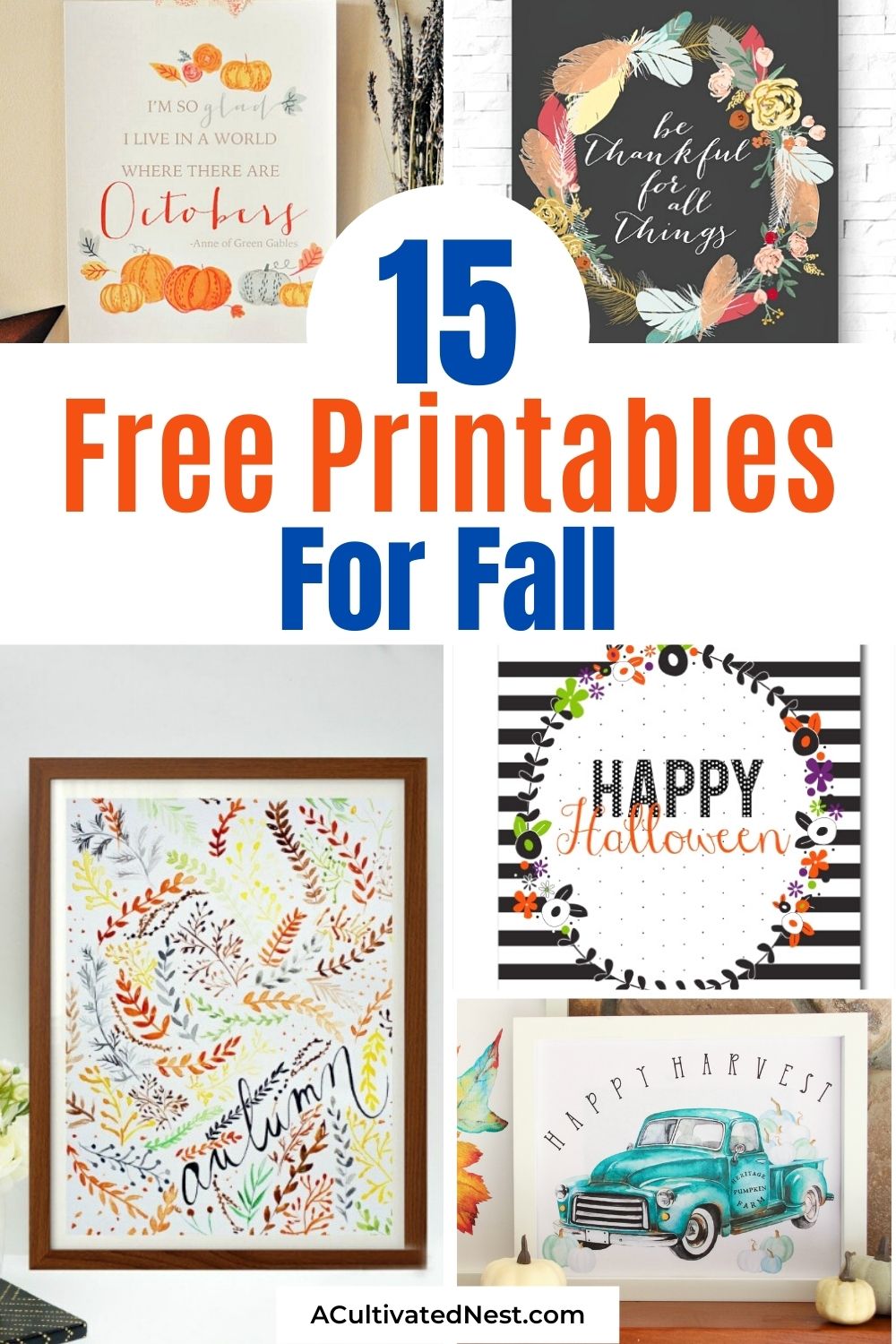 15 Pretty Free Fall Printables- A Cultivated Nest