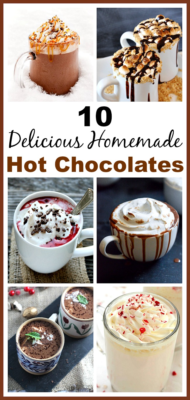15 Delicious Homemade Hot Chocolates- If you're tired of plain hot chocolate, then you have to try making one of these easy homemade hot chocolates! There are so many flavor possibilities! | #hotChocolates #recipes #drinkRecipes #hotCocoa #ACultivatedNest