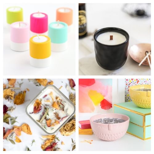 20 Beautiful Homemade Candle DIY Projects- DIY candles make great homemade gifts for family and friends! These DIY candle tutorials are easy, inexpensive, and a lot of fun! | how to make candles, DIY gift ideas, homemade gift ideas, #diyCandles #DIY #candles #crafts #ACultivatedNest