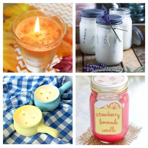 20 Beautiful Candles to Make- DIY candles make great homemade gifts for family and friends! These DIY candle tutorials are easy, inexpensive, and a lot of fun! | how to make candles, DIY gift ideas, homemade gift ideas, #diyCandles #DIY #candles #crafts #ACultivatedNest