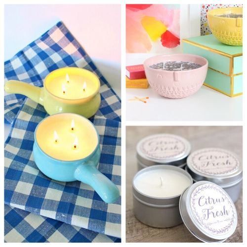 20 Beautiful DIY Candle Tutorials- DIY candles make great homemade gifts for family and friends! These DIY candle tutorials are easy, inexpensive, and a lot of fun! | how to make candles, DIY gift ideas, homemade gift ideas, #diyCandles #DIY #candles #crafts #ACultivatedNest