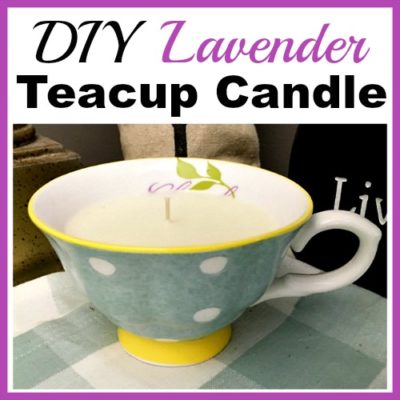 DIY Lavender Teacup Candle