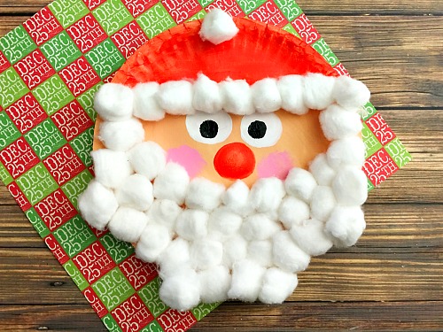 This Santa Christmas paper plate craft is an inexpensive and fun kids craft for the holidays! It'd be a great Christmas break activity for kids of all ages!