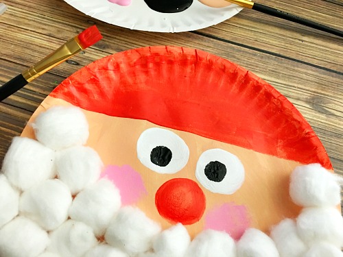 Santa Christmas Paper Plate Craft for Kids