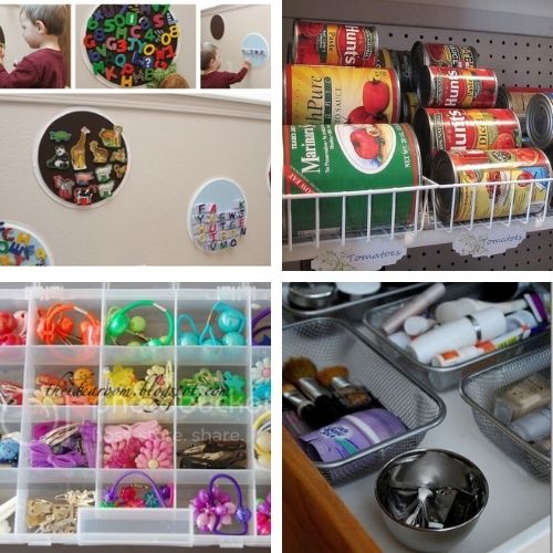 DIY Dollar Store Organizers- If you want to organize your home on a budget, then you'll love these DIY dollar store organization solutions! | #homeOrganization #organizingTips #organize #dollarStoreOrganization #ACultivatedNest