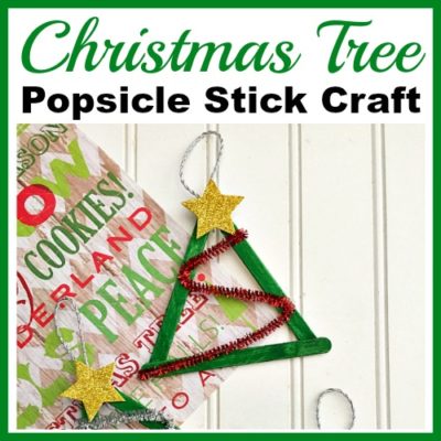 Christmas Tree Popsicle Stick Craft