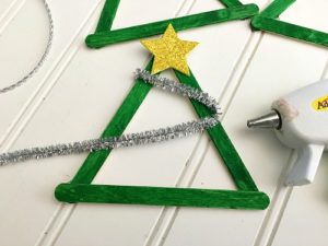 Christmas Tree Popsicle Stick Craft- DIY Christmas Ornament