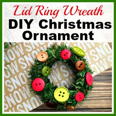 Mini Mason Jar Lid Ring Wreath- DIY Christmas Tree Ornament