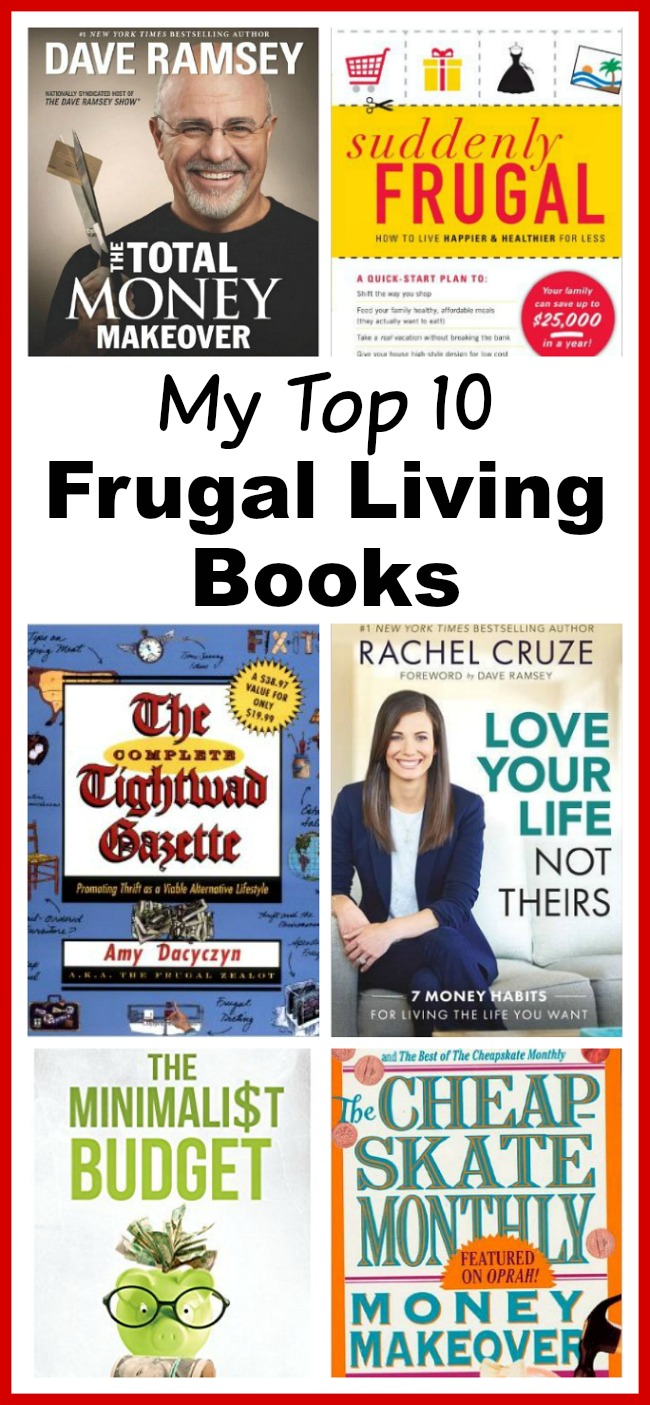 Top 10 Frugal Living Books- Want to change your finances? Then you need to read the right books! These 10 frugal living books will help you get control of your money! These make great gifts for college students, teenagers, and anyone wanting to improve their finances! | books, frugality, frugal, reading, ebooks money saving tips, #frugalLiving #saveMoney #ACultivatedNest