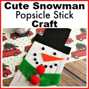 Cute Snowman Popsicle Stick Craft- Winter Kids Activity