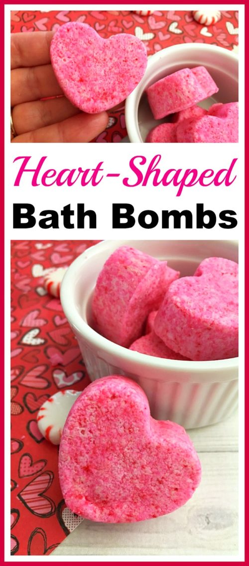 Cute Heart-Shaped Bath Bombs- Easy DIY Gift Idea