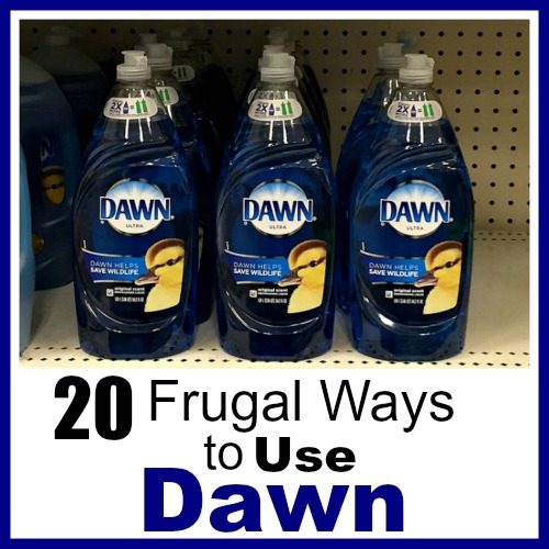 20 Frugal Ways to Use Dawn Dish Soap- Did you know that Dawn can be used for much more than just dishes? Check out these frugal ways to use Dawn dish soap! They can save you a lot of money! | money saving tips, frugal living, money saving ideas, other uses for Dawn dish soap, homemade cleaner, DIY