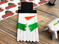 Cute Snowman Popsicle Stick Craft- Winter Kids Activity