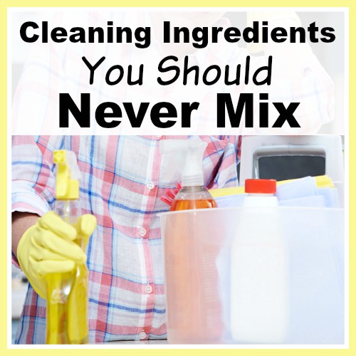 All-Natural Cleaning Ingredients You Should Never Mix- Making your own homemade cleaners can be a great way to save money. But there are several cleaning ingredients you should never mix if you want to be safe! | homemade cleaner, DIY cleaner, cleaning tips, cleaning safety, household cleaner, eco-friendly cleaner, natural cleaning tips
