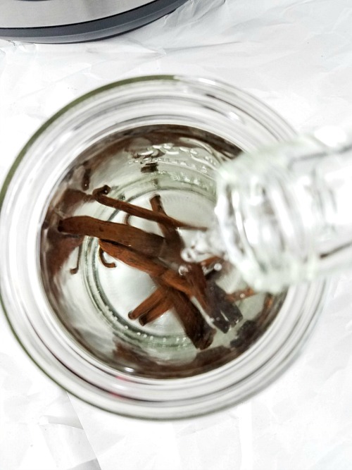 Homemade Vanilla Extract Made in the Instant Pot- Quality vanilla extract can be expensive. Easily (and quickly!) make your own delicious homemade vanilla extract in an Instant Pot! | recipe, make your own, Instapot recipe, easy recipe, frugal living, save money on groceries, money saving ideas, homemade extracts