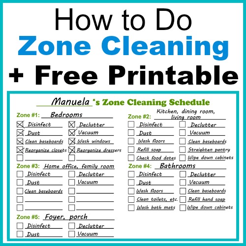 How to Do Zone Cleaning + Free Printable- Zone cleaning can be a great way to easily keep your home clean! Find out how to do zone cleaning, and get my free printable zone cleaning schedule! | cleaning tips, easily keep your home clean, clean quickly, homemaking tips, blank cleaning schedule, print out a cleaning schedule, printable cleaning schedule, cleaning techniques